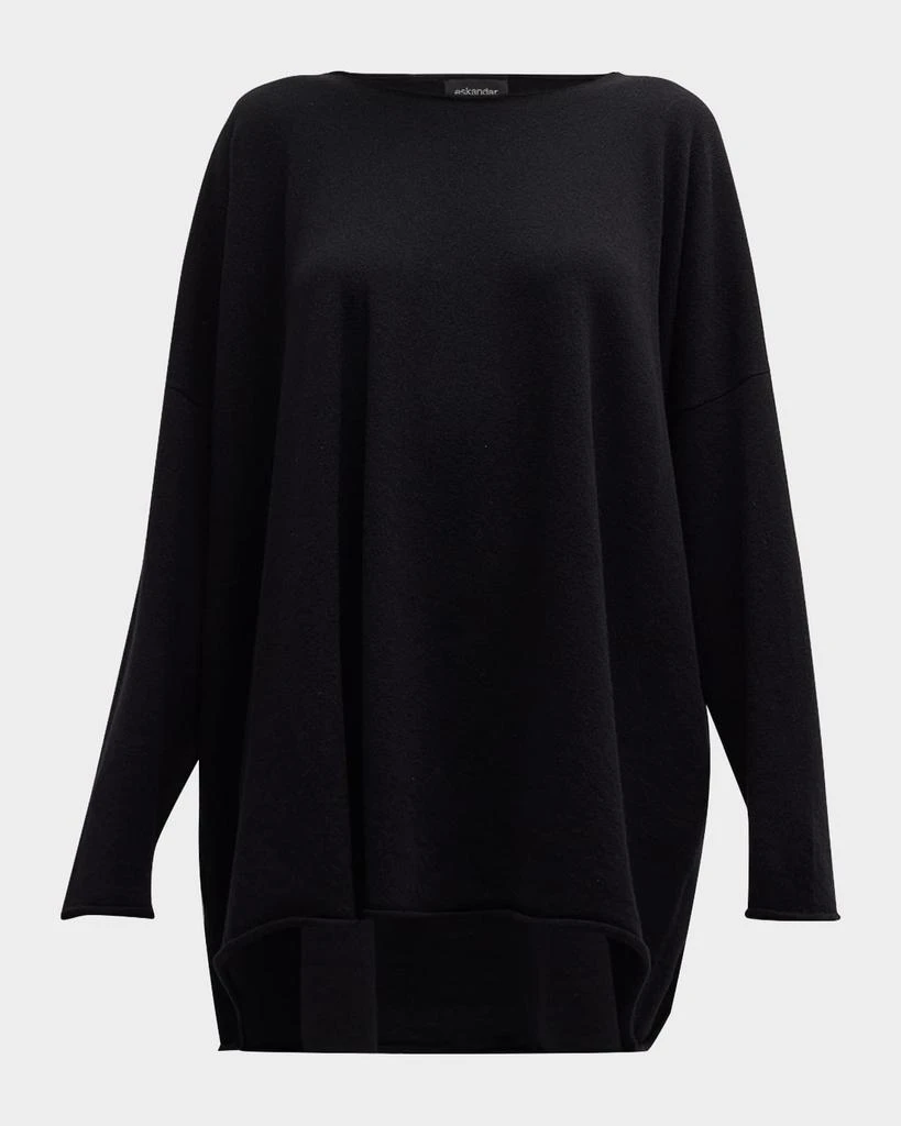 Eskandar A-Line Bateau Neck Cashmere Sweater 1