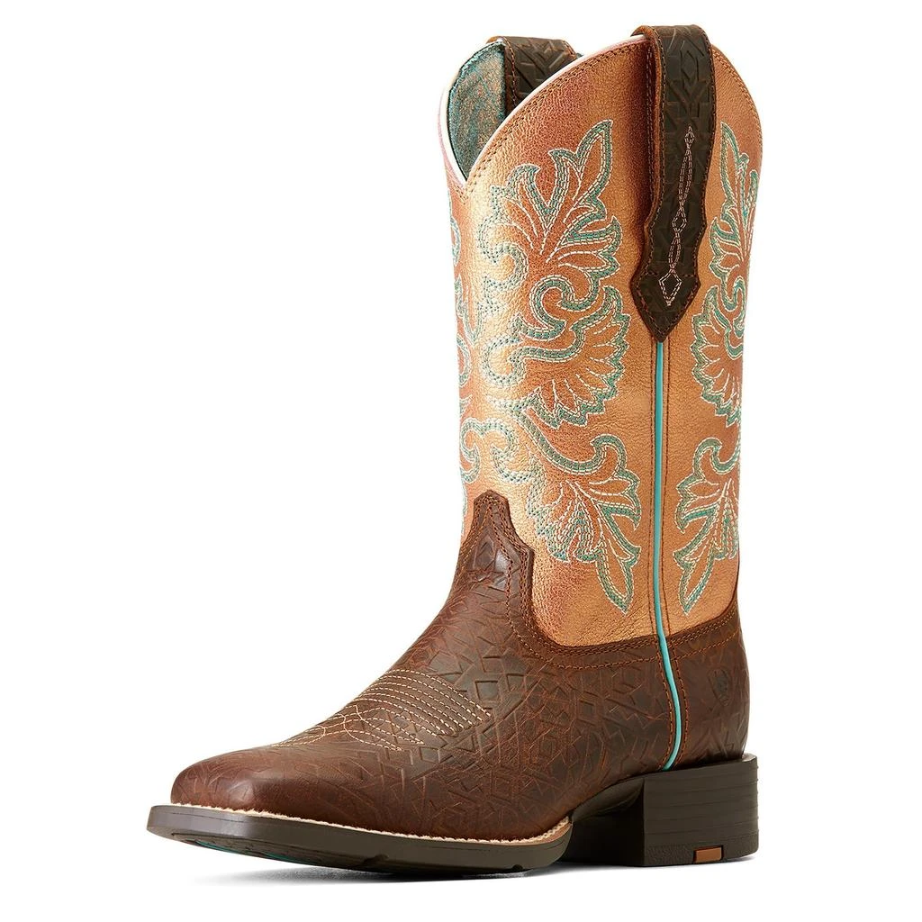 Ariat Round Up Wide Square Toe StretchFit Western Boot 1
