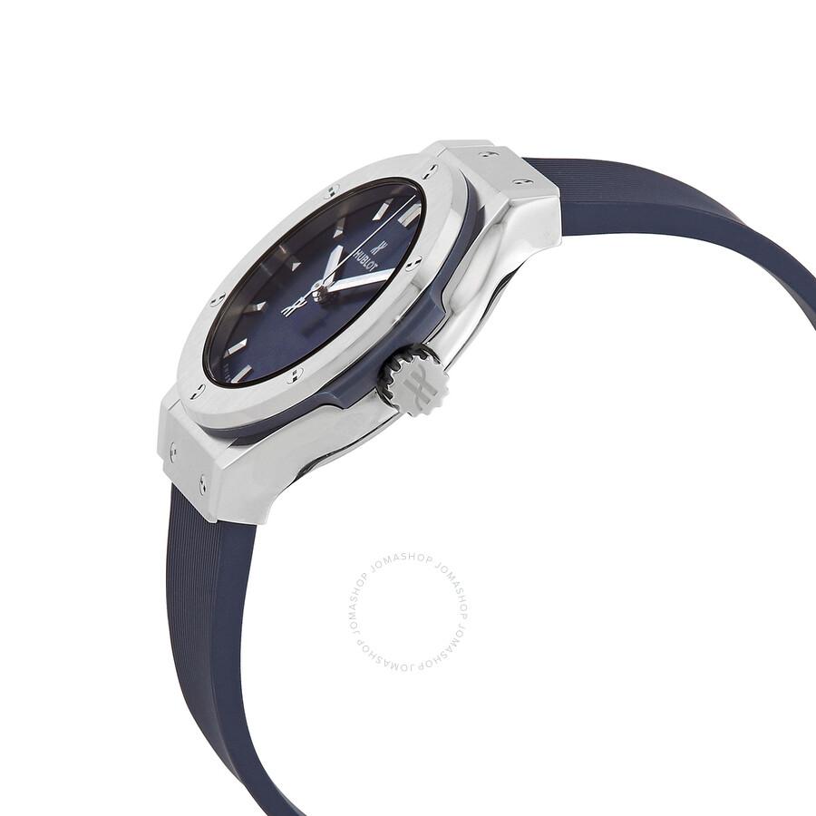 Hublot Classic Fusion Quartz Blue Dial Ladies Watch 581.NX.7170.RX