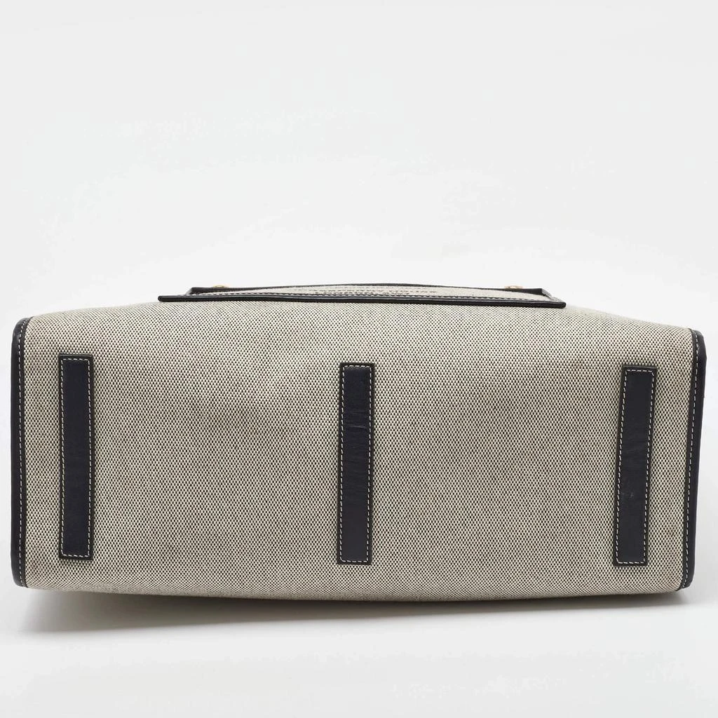 Burberry Burberry Black/Grey Canvas and Leather Medium Freya Tote 6