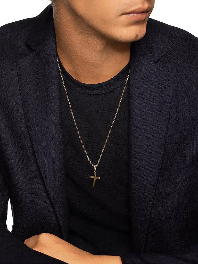 David Yurman Cross Pendant in 18K Yellow Gold, 24MM 2