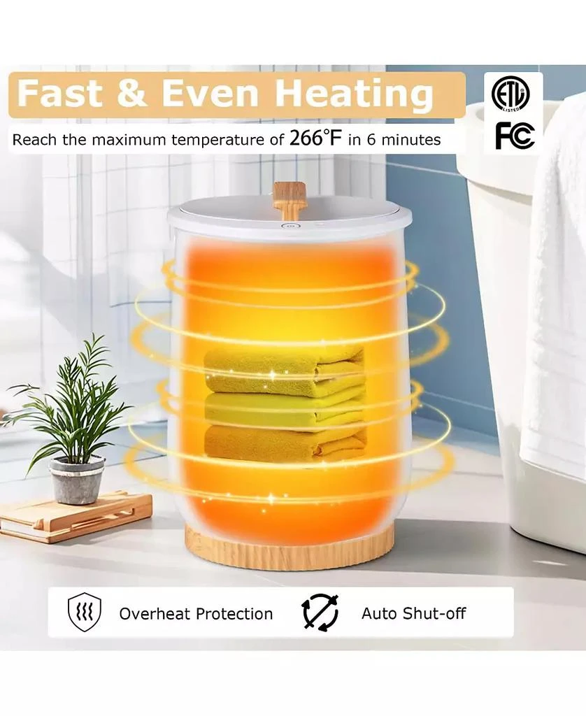 Ecooso 20L Large Heated Towel Warmer with LED Display and Button Control 6