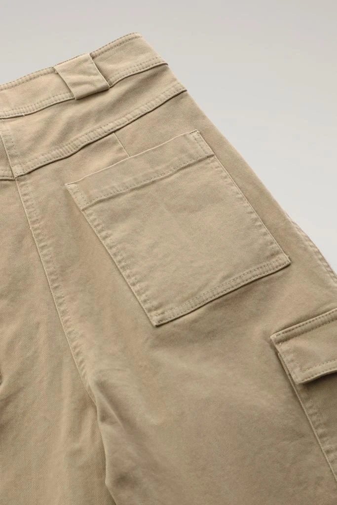 WOOLRICH Cotton Twill Cargo Pants - Women - Beige 4