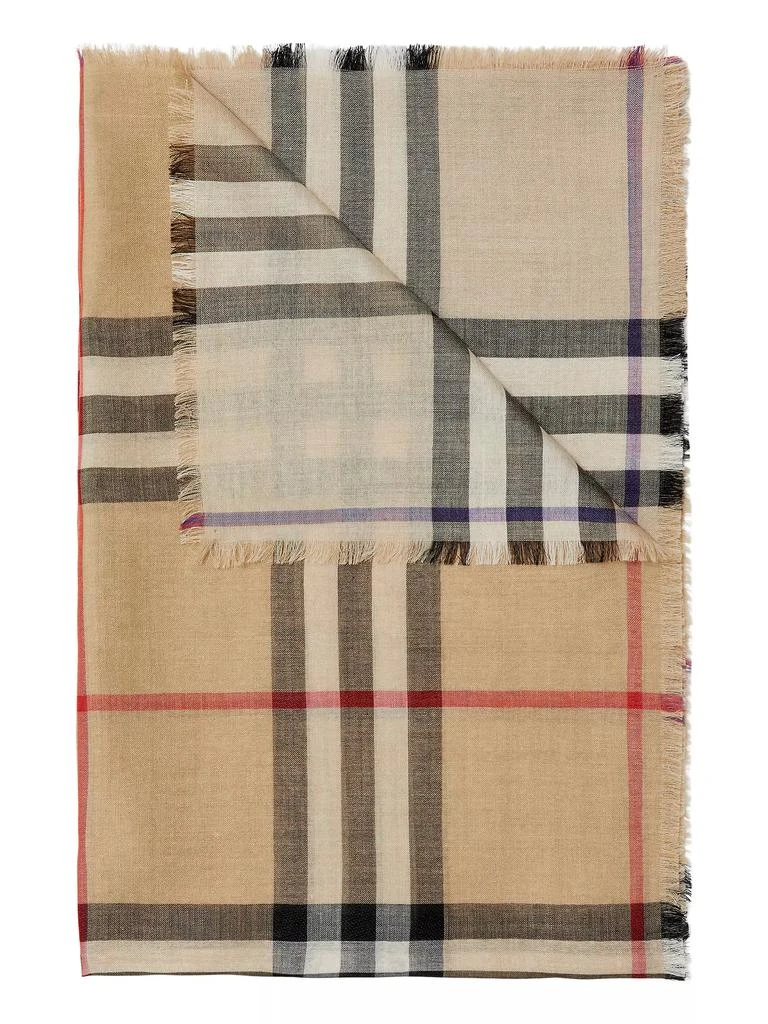 Burberry Reversible Check Wool-Silk Scarf 4