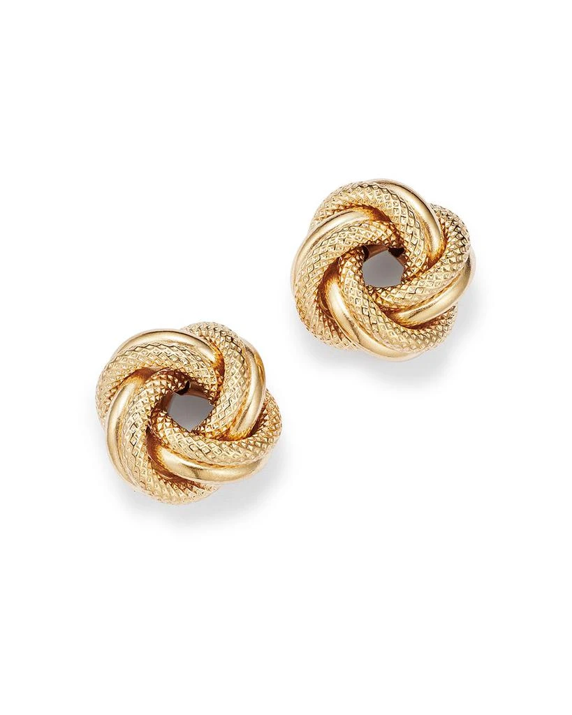 Bloomingdale's Love Knot Stud Earrings in 14K Yellow Gold 4