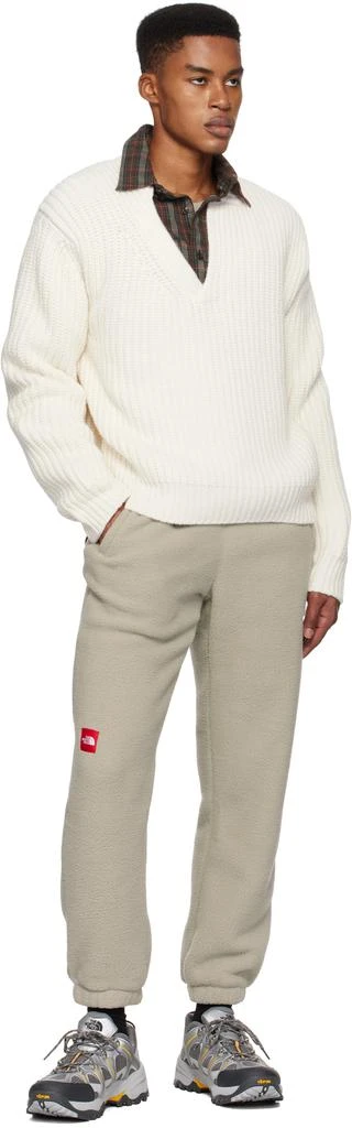 The North Face Beige 'TNF' Fleeski Sweatpants 4