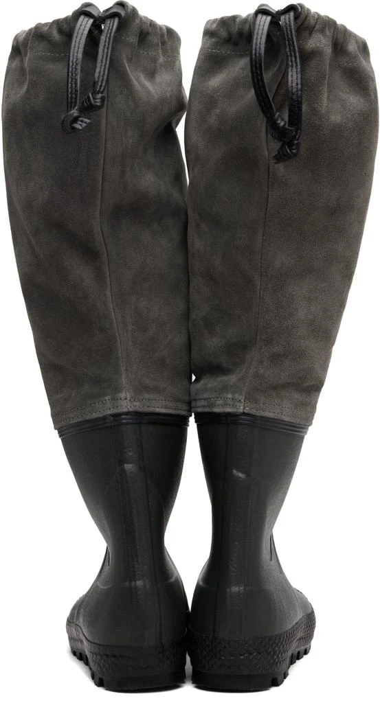 Rier Green & Gray Farmer Rain Tall Boots 2