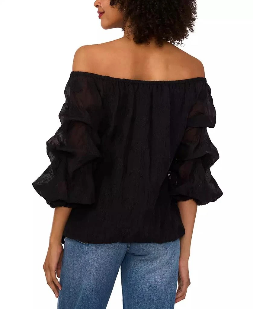 Vince Camuto Women's Off-The-Shoulder Balloon-Sleeve Tie-Hem Top 4