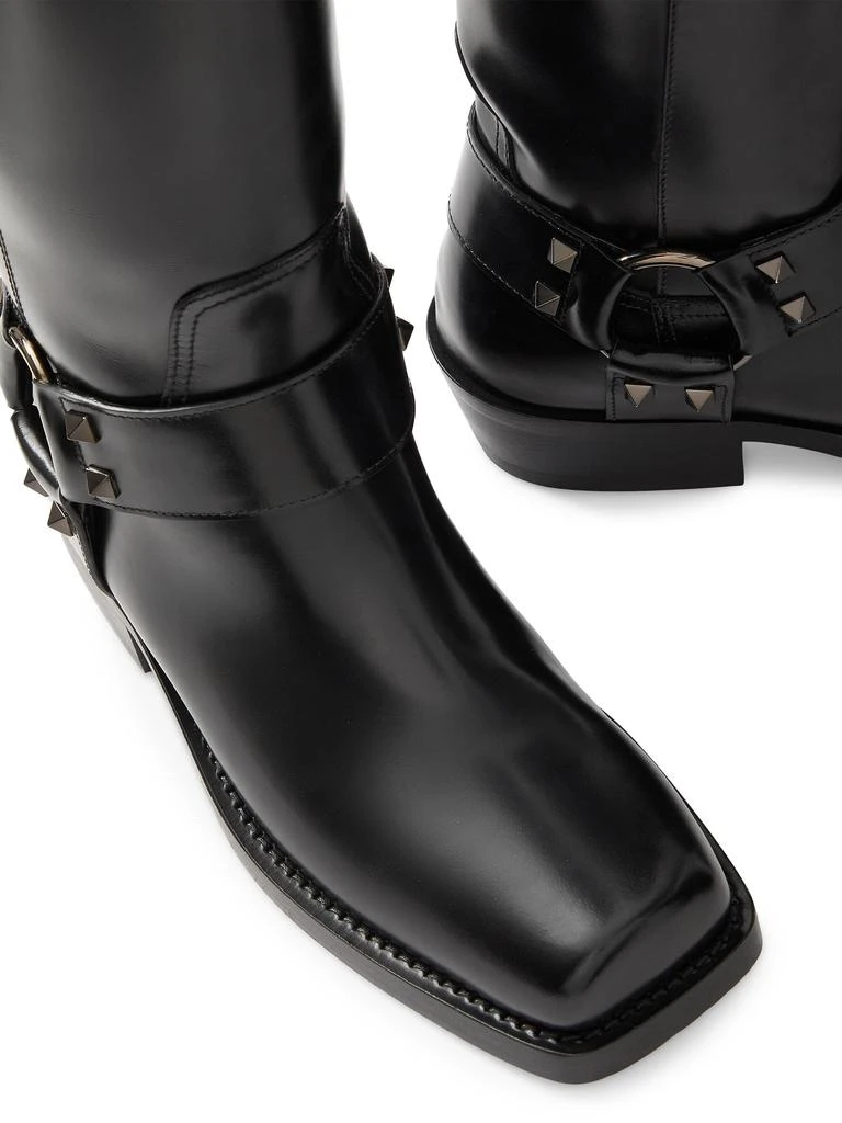 Valentino Biker Rockstud 40MM Leather Boots 5
