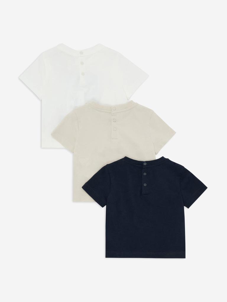 Emporio Armani Baby Boys T-Shirt Set (3 Pack) in Beige