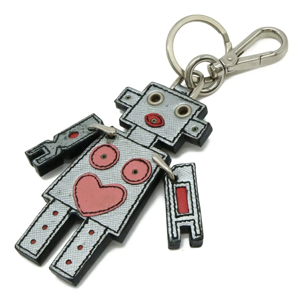 Prada Metallic pink Color Leather Keyring (Pre-Owned) 2