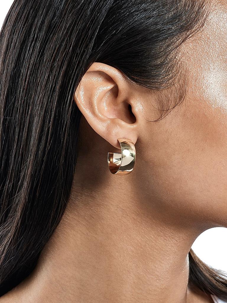 LANA 14K Yellow Gold Wide Hoop Earrings