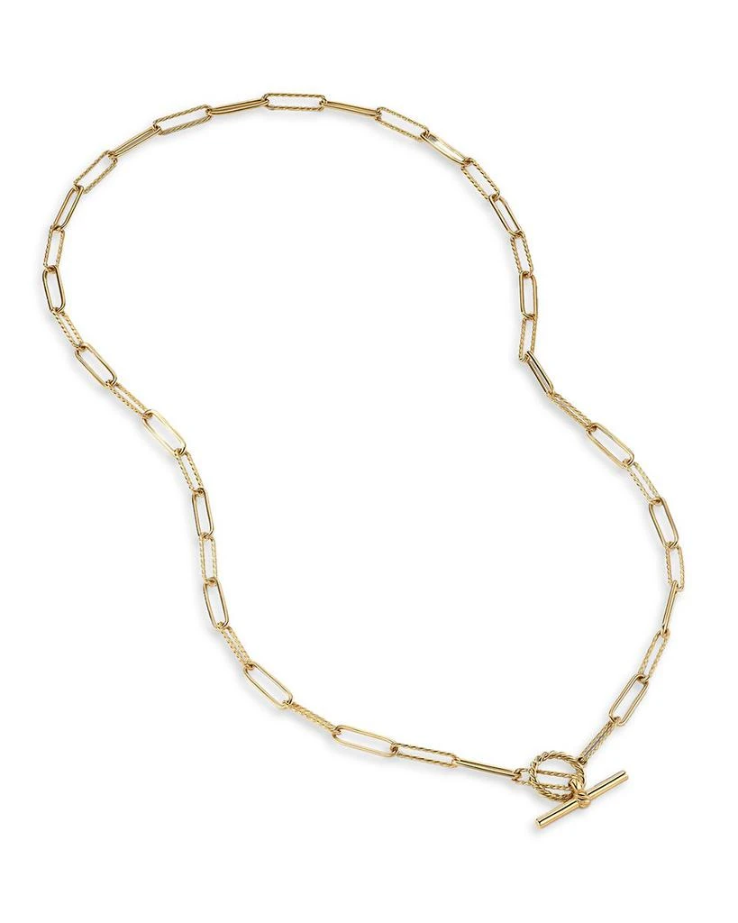 David Yurman DY Madison Elongated Chain Necklace in 18K Yellow Gold 2