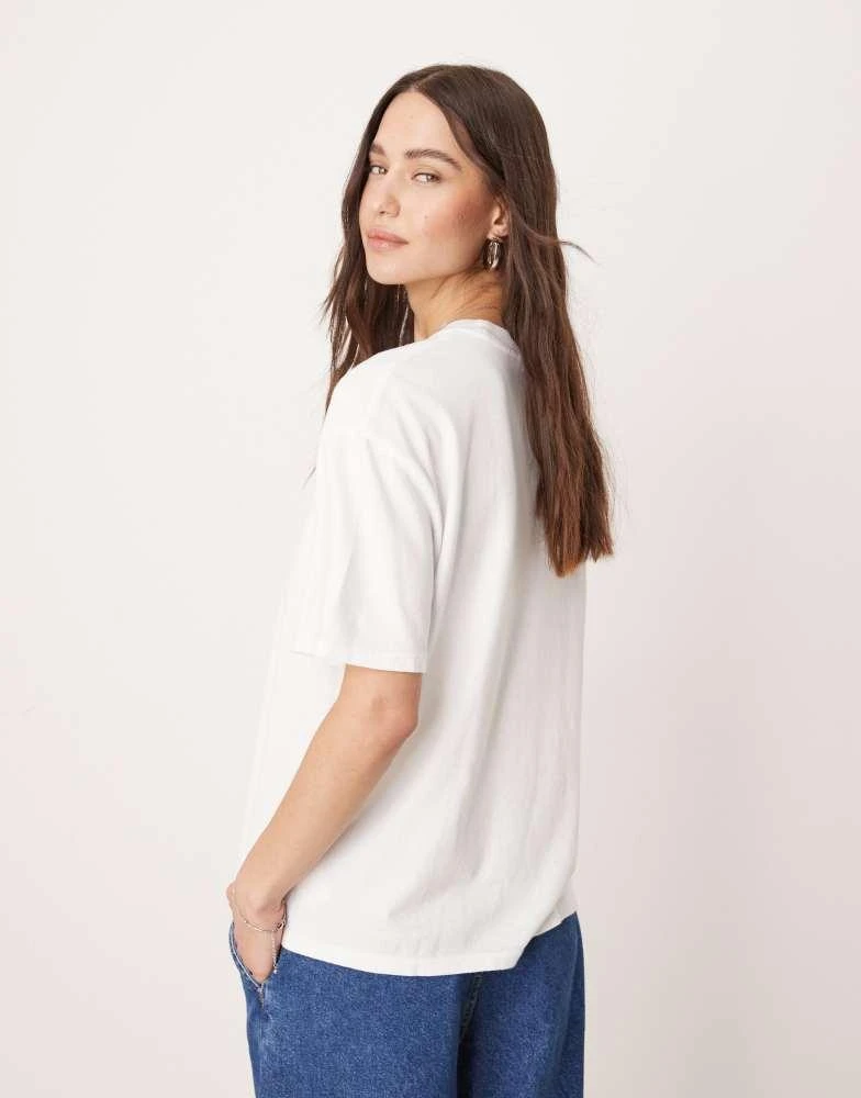 Abercrombie & Fitch Abercrombie & Fitch printed oversized t-shirt in white 4