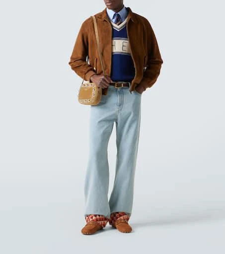 Valentino Nellcôte studded suede crossbody bag 7