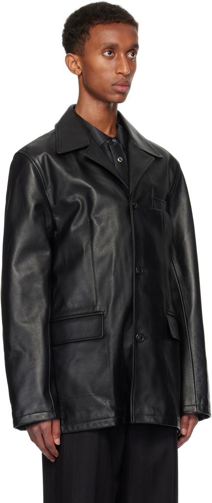 Shop Black Alley Leather Jacket on Sale at BeyondStyle – Get 54