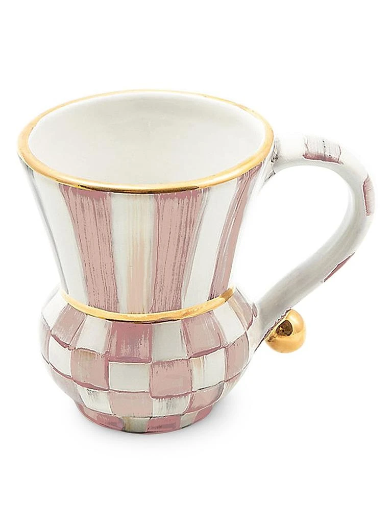 MacKenzie-Childs Rosy Check Ceramic Mug