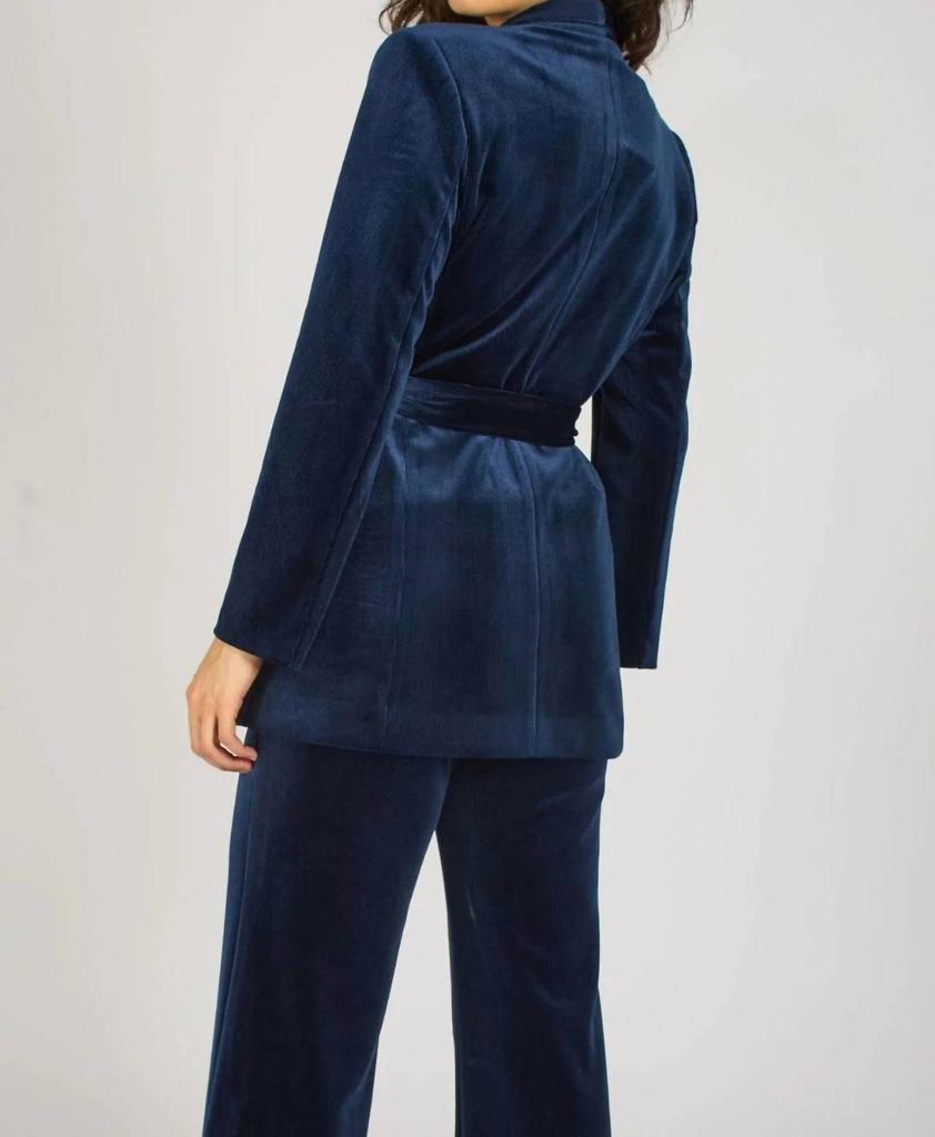 Traffic People Corrie Bratter Boyfriend Blazer In Navy