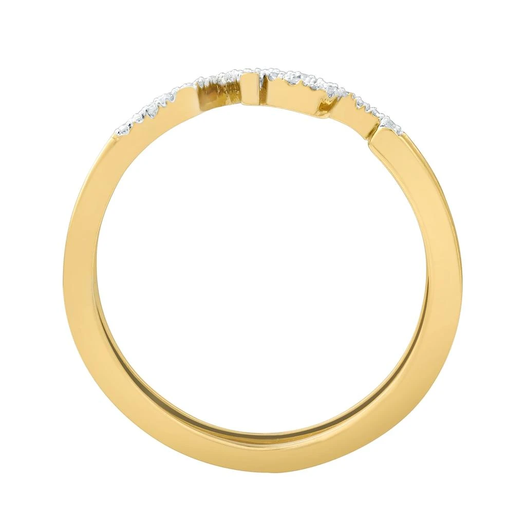 LuvMyJewelry Amorra 0.15 Cts Natural Diamond LOVE 14K Gold Ring 2