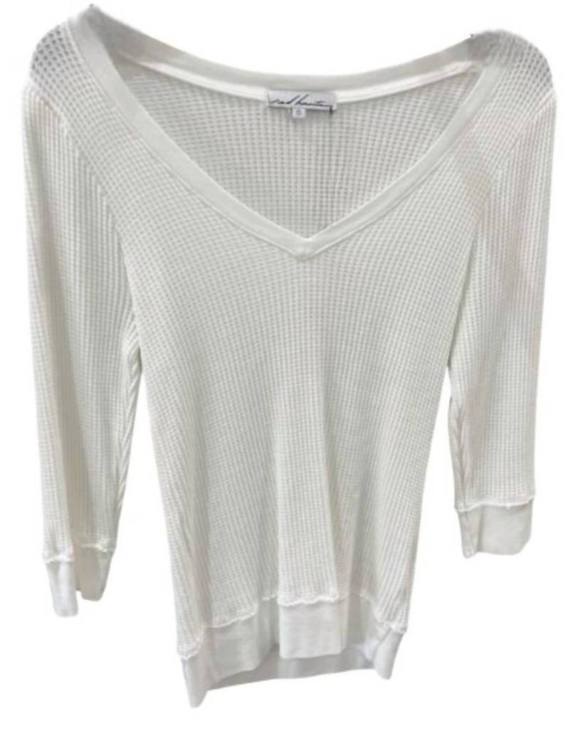 Red Haute Red Haute - Women's V Neck Puff Sleeve Top