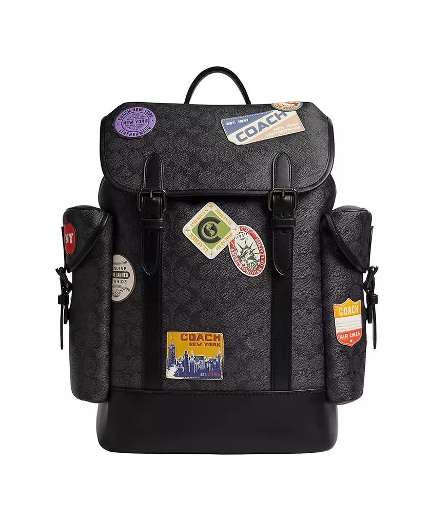 Coach Men's Hitch Signature Canvas with Patches Backpack