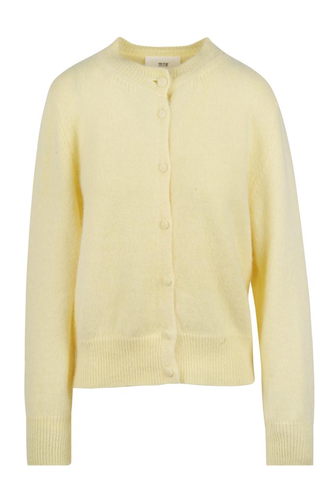 【専用】MIU MIU mohair cardigan 38 Shop Miu Miu - Diamante Embroidered Mohair-Blend Cardigan - Yellow