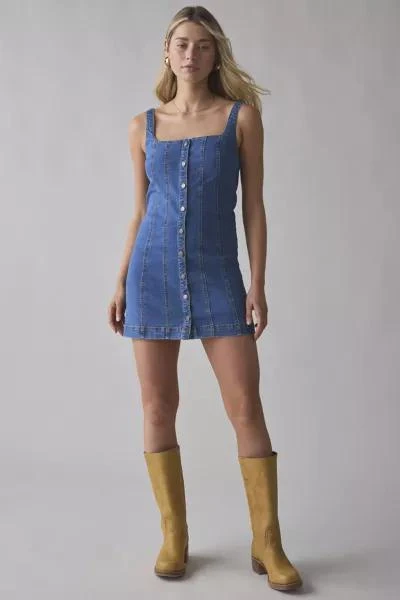 BDG BDG Isla Denim Button-Front Shift Mini Dress 1