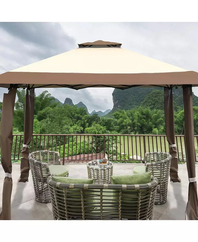 Costway 13'x13'  Gazebo Canopy Shelter Awning Tent Patio Garden Outdoor Companion 4