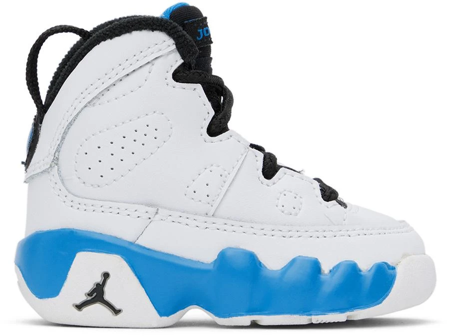 Jordan Baby White & Blue Jordan 9 Retro Sneakers 1