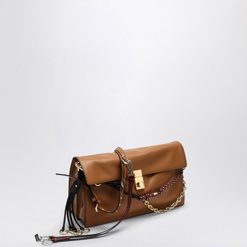 Prada Prada Soft Sound large caramel leather bag with charms