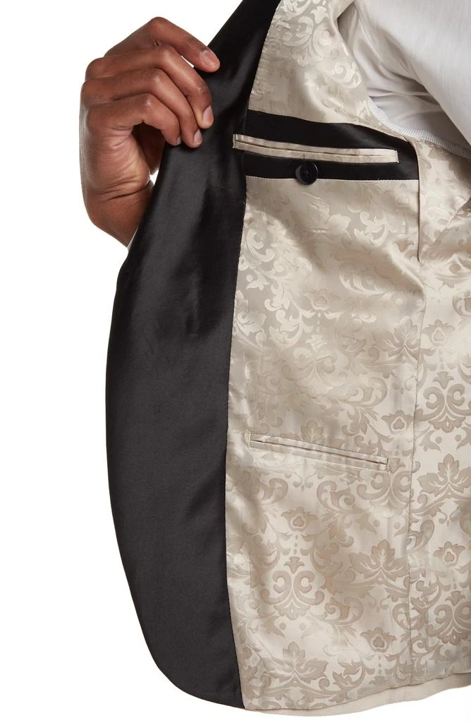 SAVILE ROW CO Satin Lapel Velvet Blazer 3