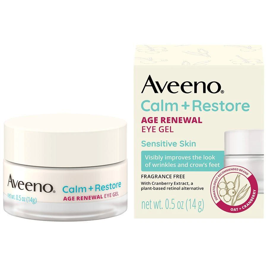 Aveeno Calm + Restore Age Renewal Anti-Wrinkle Under Eye Gel Fragrance Free 1