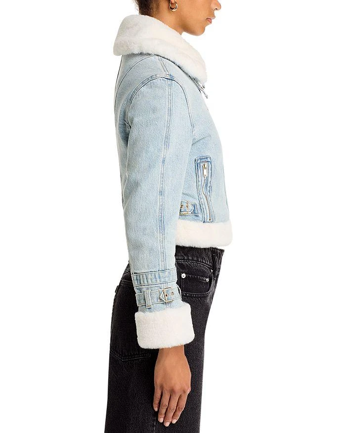 Generation Love Jude Faux Fur Trim Denim Jacket 4