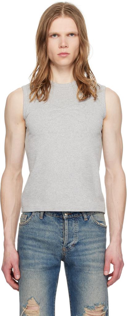 Ashley Williams Gray 3D Bow Tank Top