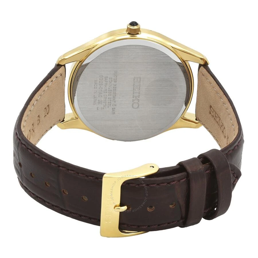 Seiko Quartz White Dial Men's Leather Watch SRK050P1 3