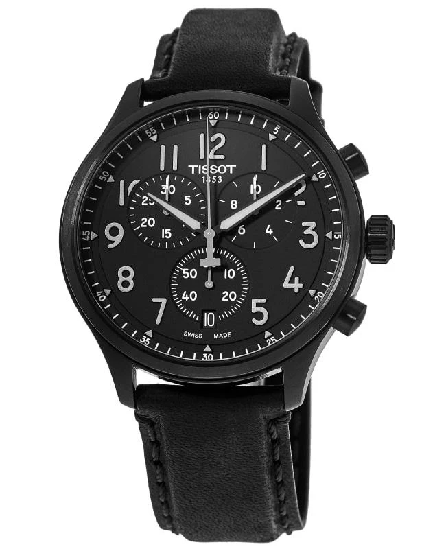 Tissot Tissot Chrono XL Vintage Black Dial Leather Strap Men's Watch T116.617.36.052.00 1