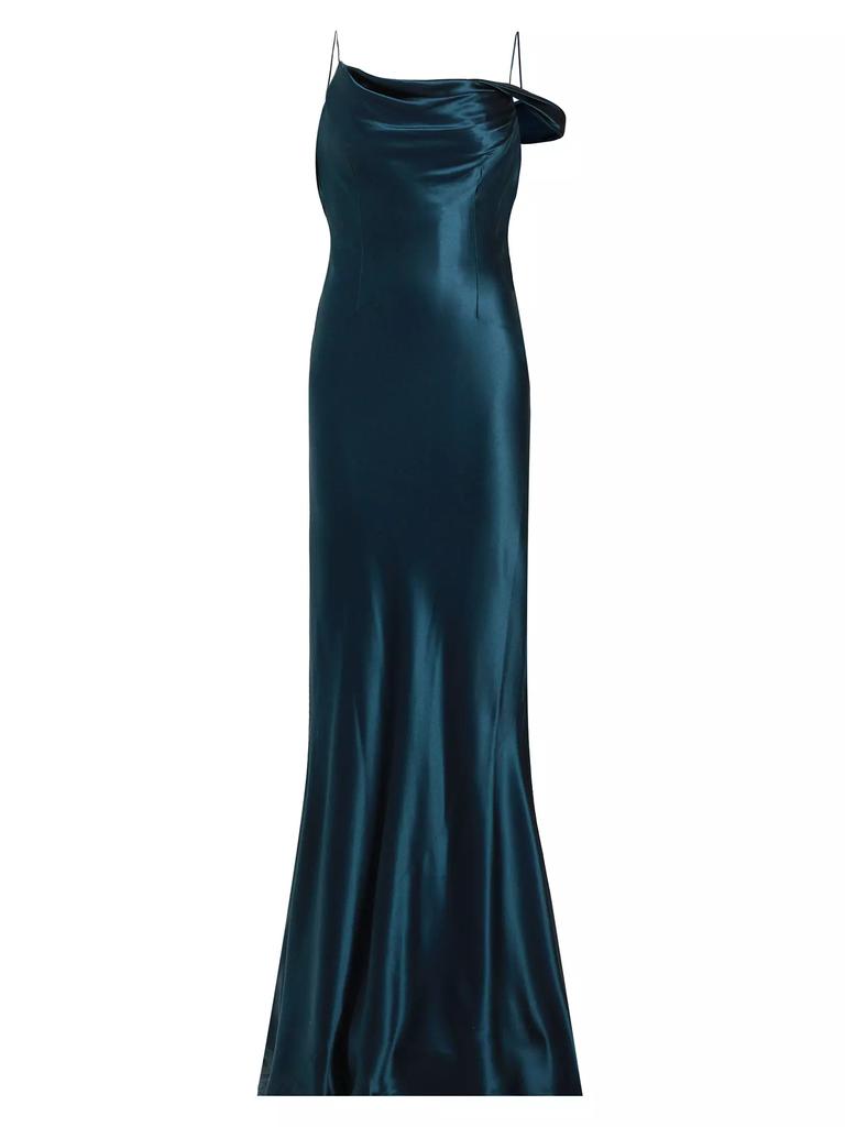 Danielle Frankel Harper Crepe Satin Slip Gown