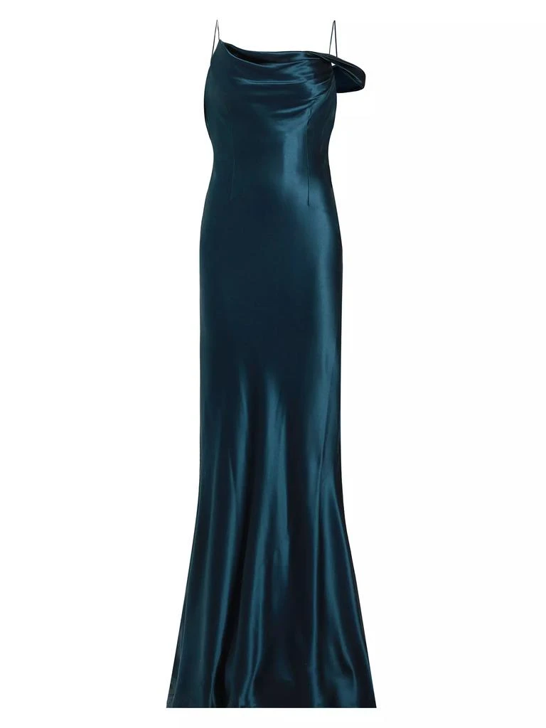 Danielle Frankel Harper Crepe Satin Slip Gown 1