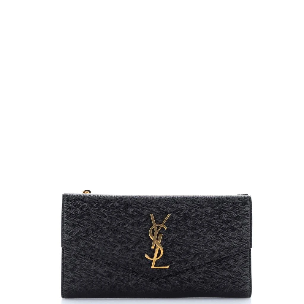 Yves Saint Laurent Uptown Flap Wallet Leather Long 1