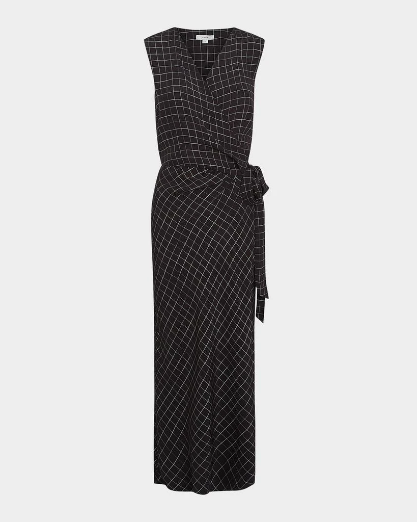 Vince Trellis Plaid Wrap Dress 1