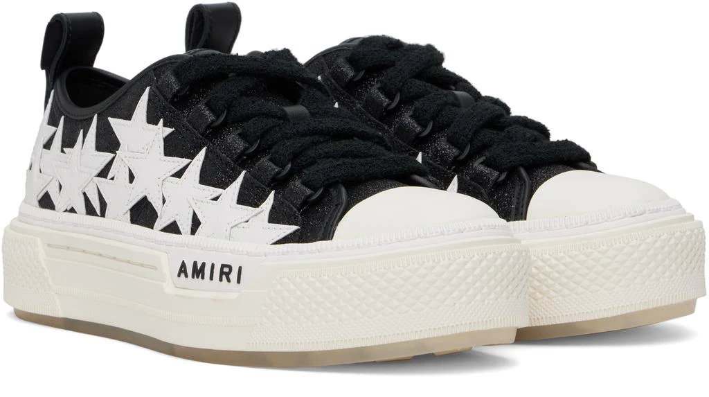 AMIRI Black Glitter Stars Court Low Sneakers 4