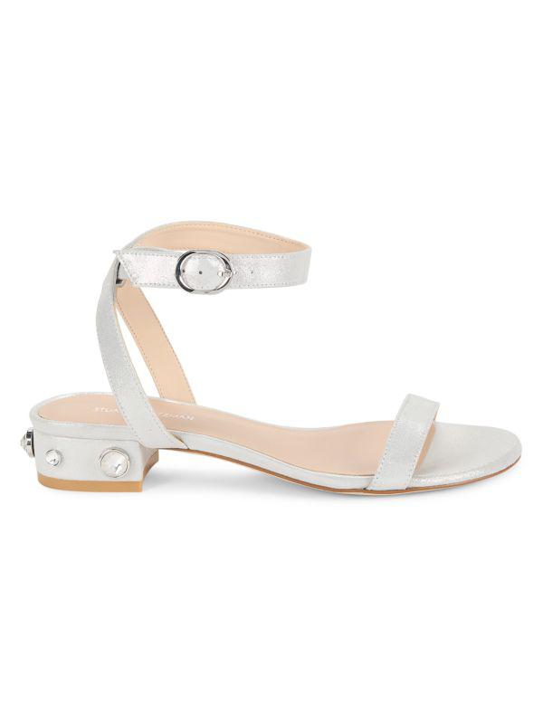Stuart Weitzman Dncr Suede Block Heel Sandals