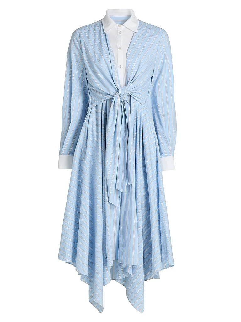Cinq à Sept Evie Viviette Striped Midi-Shirtdress