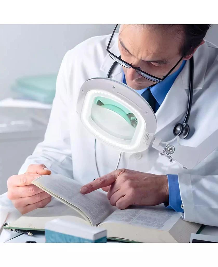 Brightech Lightview Pro LED 2-in-1 Magnifier Floor or Desk Lamp (2.25x) 5 Diopter 8