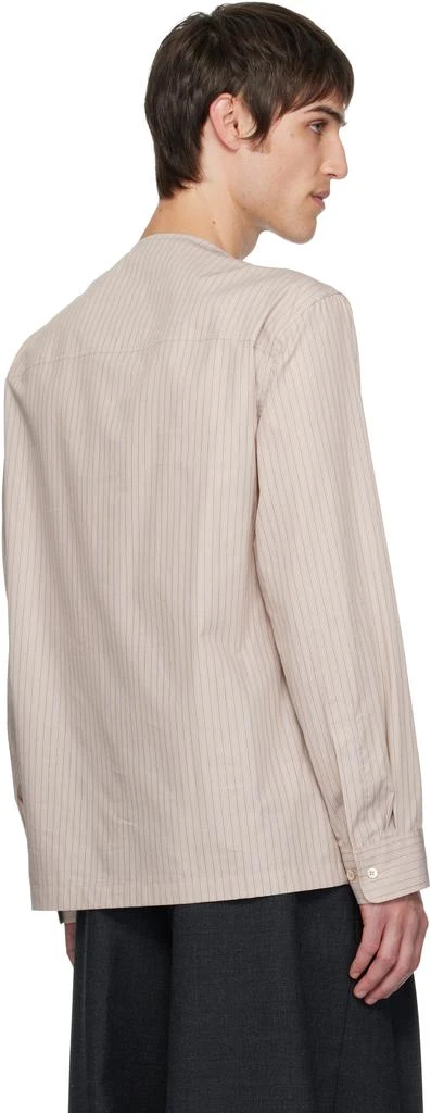 Dries Van Noten Beige Boat Neck Cotton Shirt 3