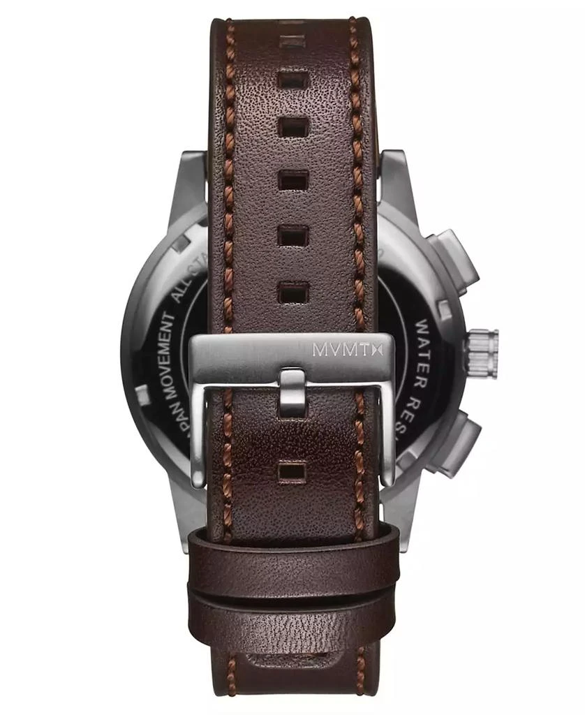 MVMT Men's Chrono II Dark Brown Leather Strap Watch 2