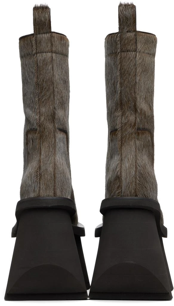 Rick Owens Brown Concordians Factory Boots 2
