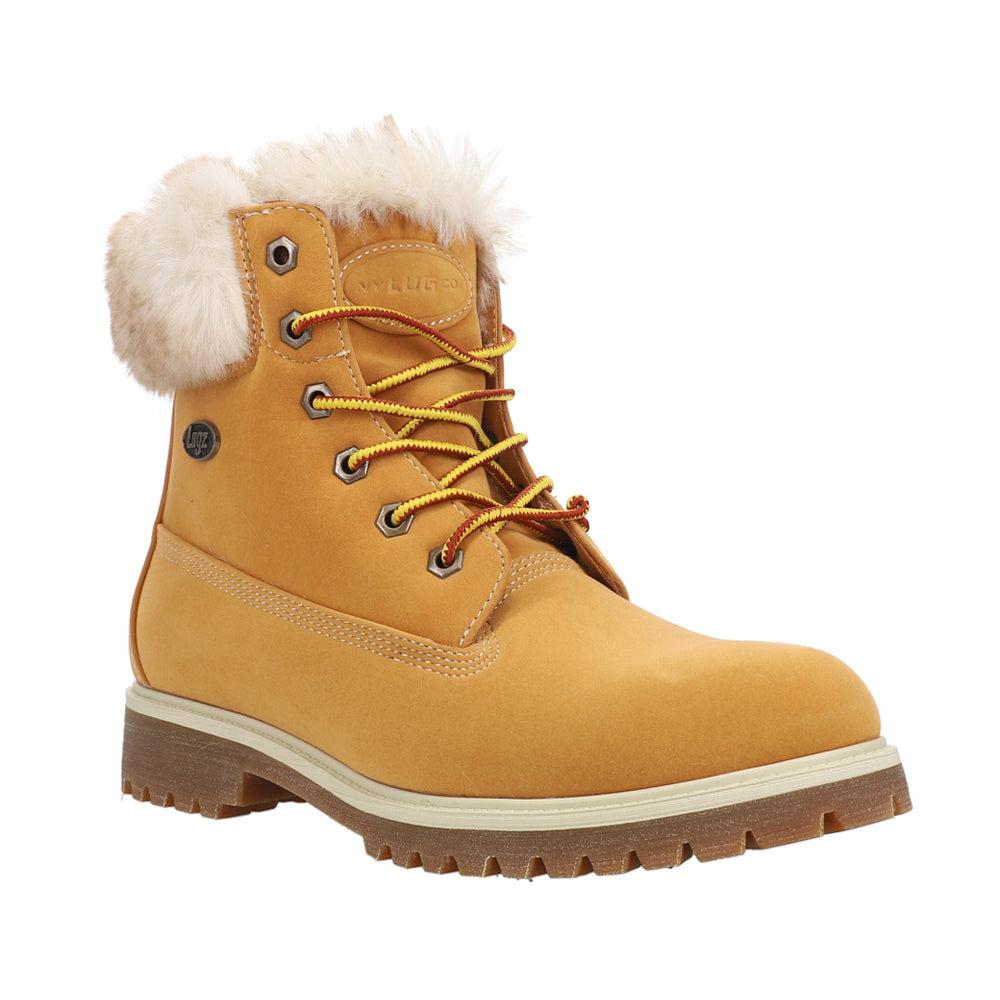Lugz Convoy Faux Fur Round Toe Lace Up Boots