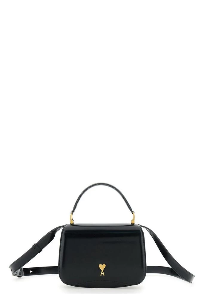 AMI AMI Paris Logo Plaque Foldover Top Shoulder Bag 1