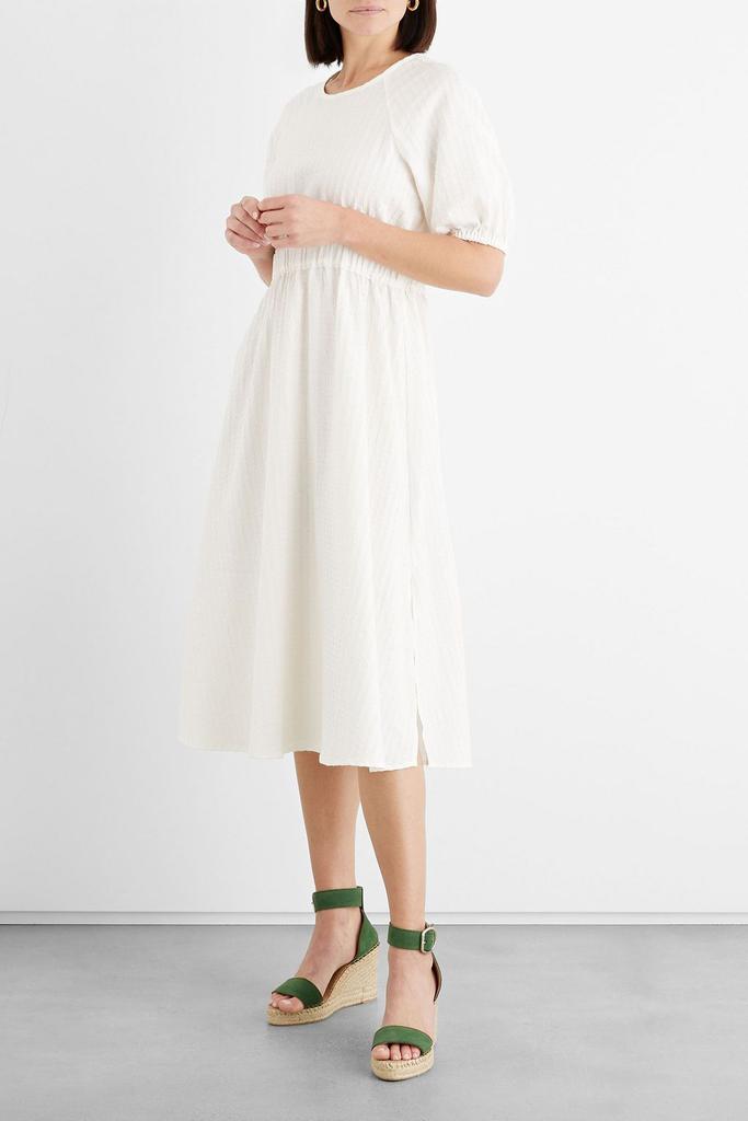 IRIS & INK Corinne cotton-blend jacquard midi dress